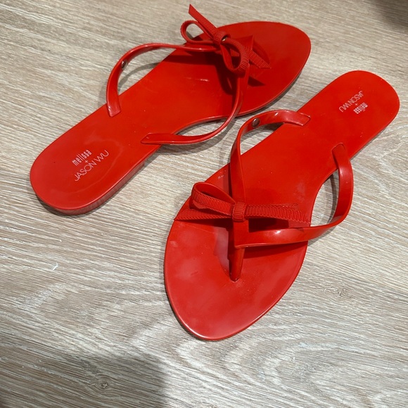 Melissa red bow flip flops - Picture 2 of 9